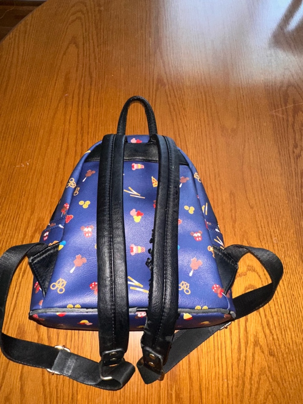 Loungefly Disney Parks Snacks Icons Navy Mini Backpack Used One Size Rare - Picture 7 of 15